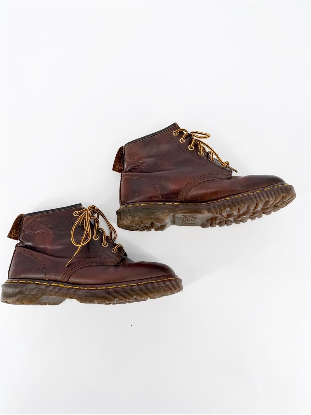 Vintage 90s Dr Martens Brown Boots Made in England Doc Martens AW004 - Picture 5 of 12
